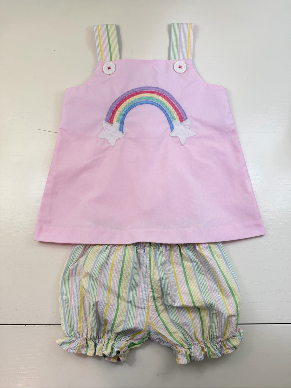 TBBC Rainbow Striped Bloomer Set 2T